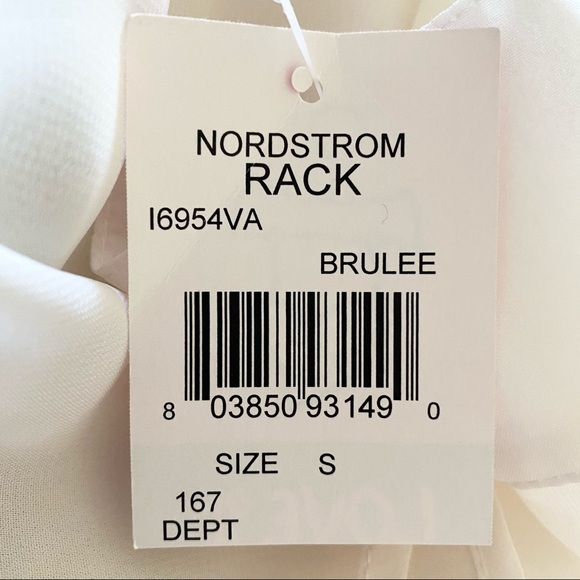 NORDSTROM RACK Sheer Cream Top w/ Sequins S - Picture 6 of 7